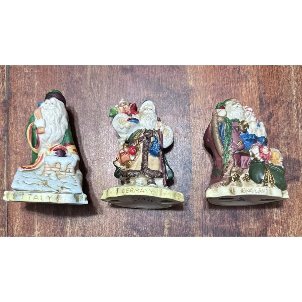 Vintage lot 3 Santas The Nations Figurines 1991 RSVP Germany Italy England 4.5